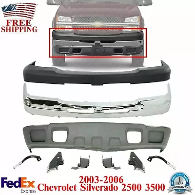 Front Bumper + Upper + Valance + Brackets For 2003-2006 Silverado 2500HD 3500HD • $541.16