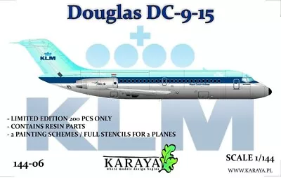 New! KARAYA 144-06 Douglas DC9-15 (KLM) - 1:144 Scale Model Kit • $29.90
