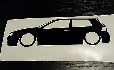 $4.99 • Buy VW Golf GTI MK4 Outline Car Window Sticker Vinyl Decal Race IPad Volkswagen