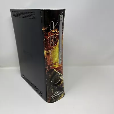 Microsoft Xbox 360 Console With Gears Of War Sticker Cover For Parts Repair • $19.99