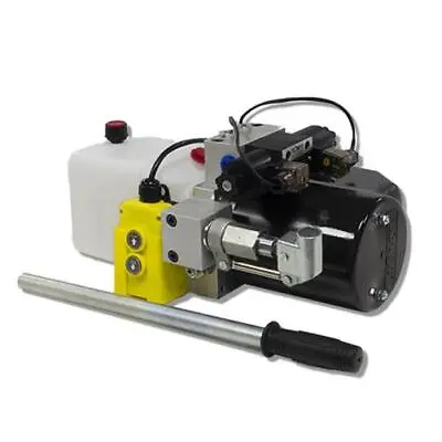 Flowfit 12V DC Double Acting Hydraulic Power Pack Tank & Back Up Hand Pump 1.6KW • $986.28