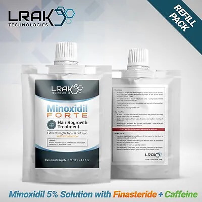 ~ HAIR LOSS ~ Minoxidil 5% FORTE For Men | REFILL POUCH | 120 ML • $39.95