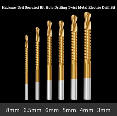 1pcs Hacksaw Dril Serrated Bit Hole Drilling Twist Metal Electric Drill Bit • $10.75