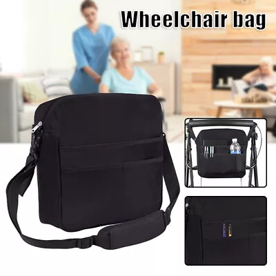 Wheelchair Bag Storage Rollator Scooter Backpack Pockets Wheelchairs Accessories • $25.99