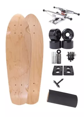 25  Mini Skateboard Complete Kit White Wheels (Canadian Maple) • $59.99