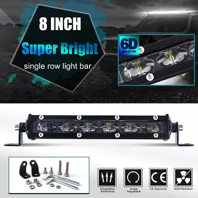 8/14/20/26/32 Inch Single Row Slim LED Work Light Bar For Car Off Road Truck UTV • $20.74