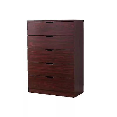 Five Mahogany Dresser Chest Glide Drawers • $276