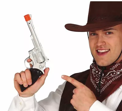 Toy Gun Plastic Handgun Cowboy Sheriff Fancy Dress Pistol Halloween 32cm 18893 • £7.89