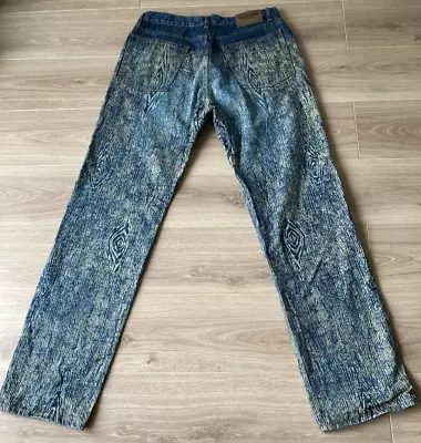 Moschino Jeans Vintage Tree Bark Pattern Size 34 X 36 Made In Italy See Dscrptn • $155.42