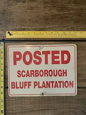 Posted Scarborough Plantation Sign Boundary Marker  • $7.99