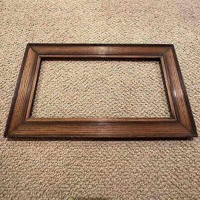 C1900 Fantastic Wide Fumed Tiger Oak Mission Arts Crafts Frame Fits 8 1/4 X 16 • $99.99