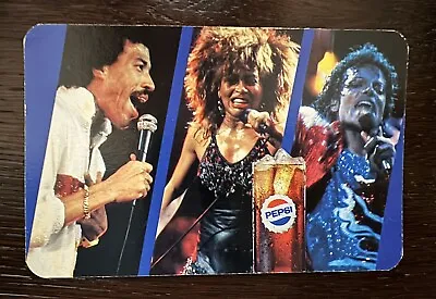 Michael Jackson Lionel Richie Tina Turner Pepsi Card Calendar Year 1987 • $20