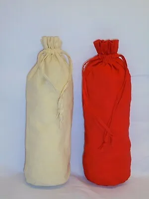 Drawstring Bottle Bags In Cotton • £1.50