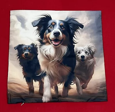 Throw Pillow Cover Shell Australian Shepard Dog NO PILLOW INSERT SHELL ONLY17x17 • $6