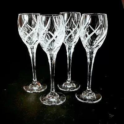 MIKASA WINDLASS Swirl Cut Lead Crystal Cordial Glasses • $199.99