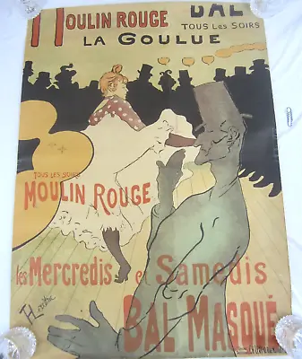 Vintage Moulin Rouge La Goulue Lautrec Art Poster French Theatre 24x33 • $38.99