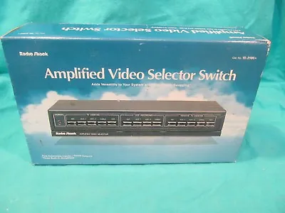 New Old Stock Radio Shack 15-2100a Amplified Video Selector Switch Box • $13.22