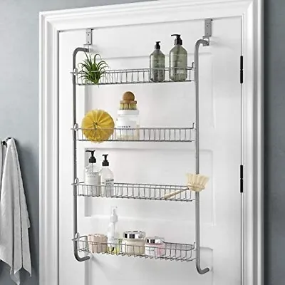 Over The Door Kitchen Cupboard & Pantry Tin Jar Spice Storage Holder Shelf Rack  • £19.99