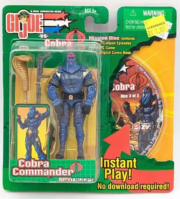 Vintage 2003 G.I. Joe Spy Troops Cobra Commander Figure  Sealed New MOC • $10