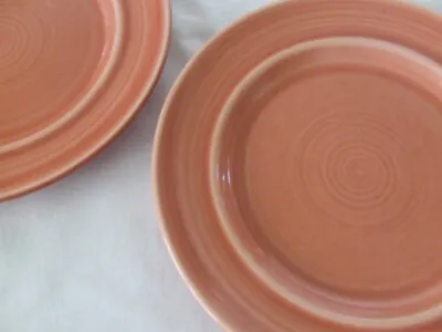 Two (2) Metlox Colorstax APRICOT Bread/Dessert Plates 8  Mid-Century Modern EUC • $28.50