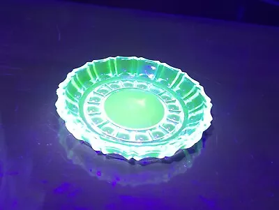 Uranium Glass Salt Dish • $25