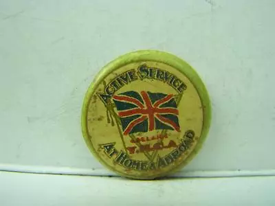Pin Back Badge YMCA Active Service At Home And Abroad WW1 Era      428 • $12.50