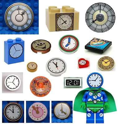 LEGO CLOCK SHOP ~ Tiles Bricks Radar Dish Printed Pattern Clocks NEW • $15.20