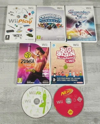 £10.99 • Buy Nintendo Wii Game Bundle X 7 Zumba Brain Academy Nerf Wii Fit Wii Play Skylander