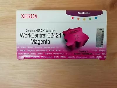 GENUINE XEROX WorkCentre C2424 Magenta Ink 108R00661 Brand New 3 Pack VAT Inc • £19.99