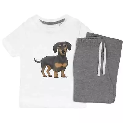 'Dachshund' Kids Nightwear / Pyjama Set (KP029907) • $35.19