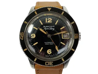 Blancpain Aqua Lung Vintage Dive Watch 1000 Ft Stainless Dive Watch C. 1960’s • $18650