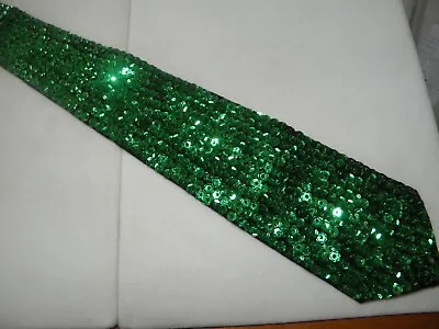 Green Neck Tie St.patrick's Day Or Christmas Irish Parade Sequin Necktie New! • $19.95