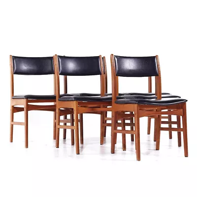 Erik Buch Style Mid Century Teak Dining Chairs - Set Of 6 • $2347