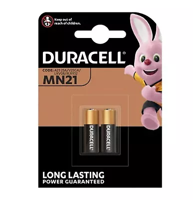 Duracell MN21 Alkaline Batteries 12V - 2 Batteries A23 23A ** AUTHENTIC * • £3.83