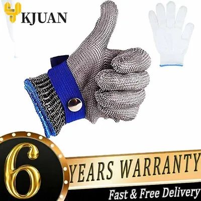 Safety Cut Proof Stab Resistant Stainless Steel Metal Mesh Butcher Working Glove • £11.91