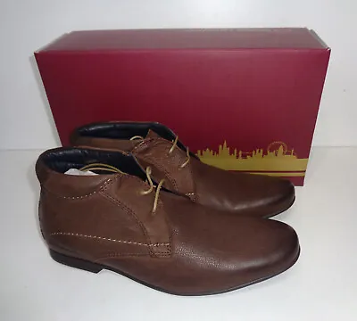 £26.98 • Buy Base London Mens Brown Leather Boots Chelsea Ankle Shoes New RRP £80 UK Size 7