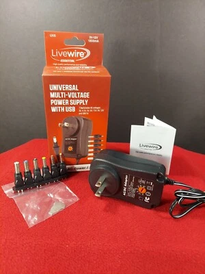 $10 • Buy Livewire Universal Multi-Voltage Power Supply W/USB