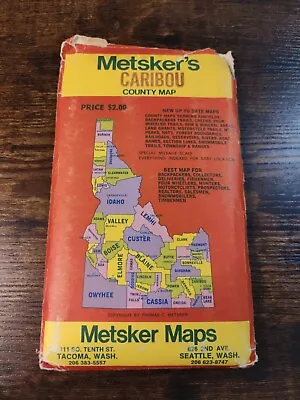 Vintage Metsker's Maps Caribou County State Of Idaho • $14.99