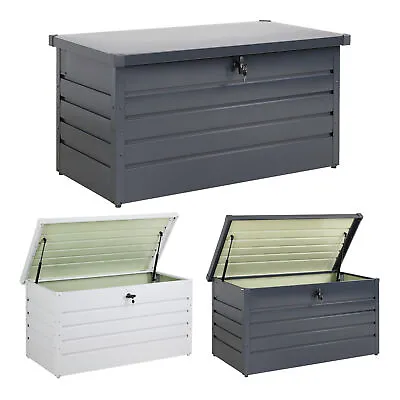 Outdoor Storage Box Large 200-600l Patio Garden Deck Cushions Container + Lid • £115.95
