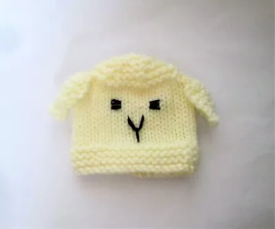 Hand Knitted Easter White Lamb Egg Cosy Cover Chocolate Egg Cover - NEW • £3