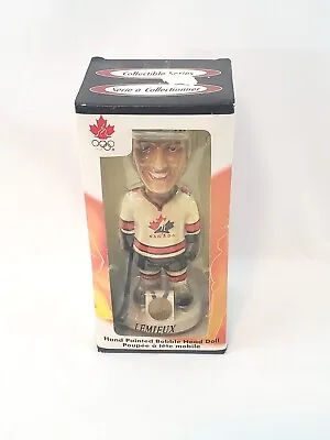 NHLPA Canada Olympic Hockey Lemieux Bobblehead Hand Painted New In BOX • $22.49