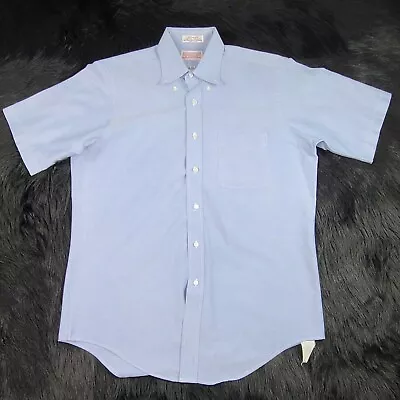 VNTG Roundtree & Yorke Short Sleeve Button Down Shirt Size 15 1/2 Dillard's USA • $12.52