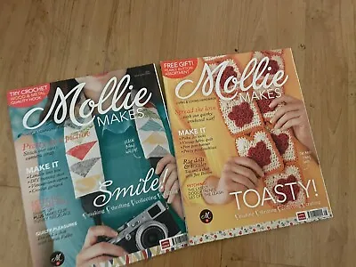 Mollie Makes 2 Magazines Crafting Living Loving Handmade #18 & #17 • $4.96