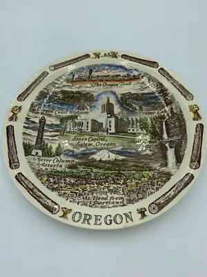 Vintage Souvenir Plate Vernon Kilns Oregon  • $25