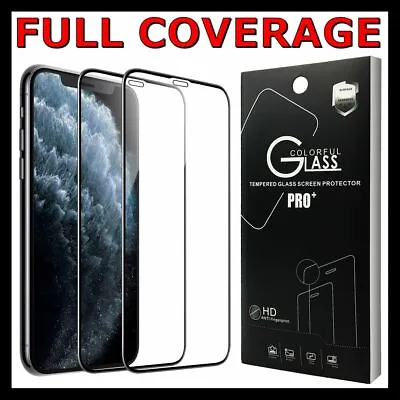 $7.95 • Buy FULL COVERAGE Tempered Glass Screen Protector For Apple IPhone 11 Pro X XS 8 7 6