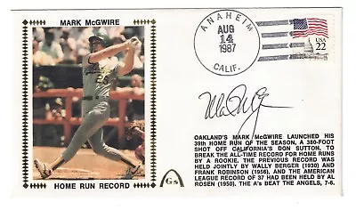 Baseball Gateway FDC Signed Oakland Athletics Mark McGwire HR Record • $24.99