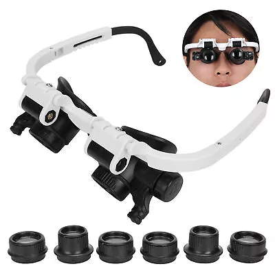 £14.48 • Buy LED Jewelers Head Headband Magnifier Illuminated Visor Magnifying Glasses Loupe