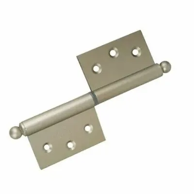 Decoranddecor 100mm Door Hinges Brushed Light Duty Lift Off  • £3.04