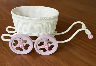 Vtg 1985 G1 My Little Pony MLP Baby Buggy Carriage White Purple Wheel Made USA • $15.95