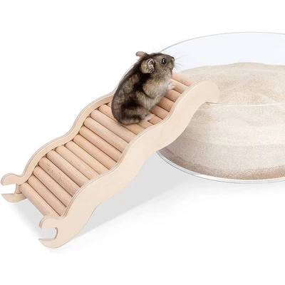 £6.95 • Buy Wooden Bridge Ladder Mini Pet Climbing Stair Hamster Chew Toys Cage Accessory